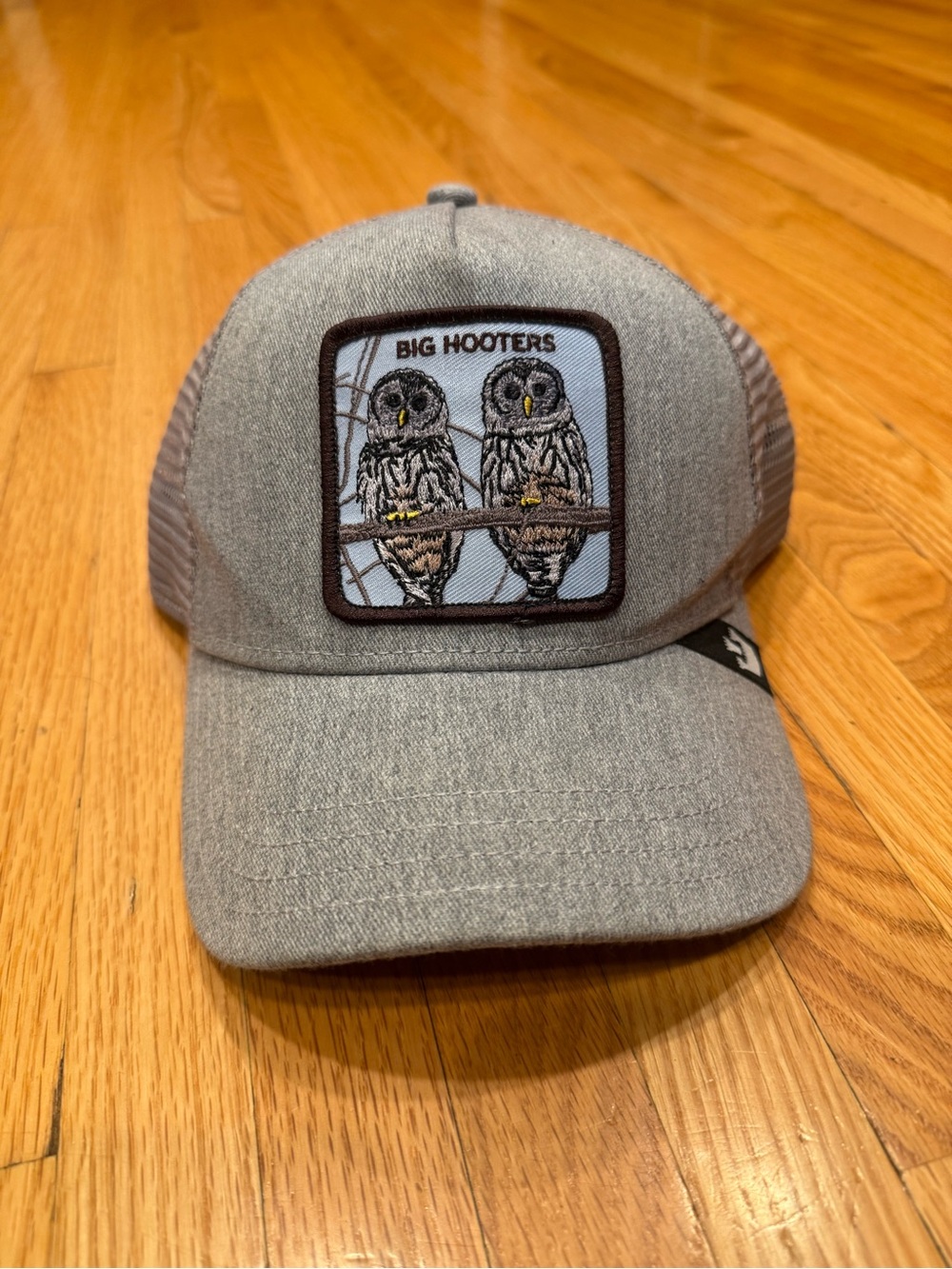 Big Hooters Grey Trucker Owl Hat